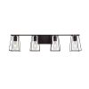 4-Light Oil Rubbed Bronze Vanity Lights for Bathroom, Industrial Vintage Wall Sconce Lighting with Open Metal Cage