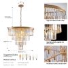 Contemporary Crystal Modern Chandeliers Crystal Ceiling Chandelier 4 Tier Golden Chandelier Lighting for Dining Room Living Room Bedroom (Bulbs Not In