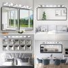 Modern 7-Light LED Vanity Light Fixture - Chrome Finish with Acrylic Light Shades - Energy-Efficient Bathroom Wall Sconce - Dimmable, 52.2-Inch Length