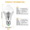 E27 Motion Sensor Light Bulb 9W/5W 1000LM 6500K Dusk to Dawn Automatic On/Off LED Light Bulb Indoor Outdoor Use