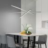 Pendant Lighting Fixture in Silver Integrated LED