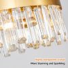 23.6 Inches Luxury Chandeliers Crystal Living Room Bedroom Decorative Lights Simple Modern Dining Room LED Lighting