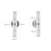 Resin Imitation Marble and Chrome Wall Sconce, Set of 2,Modern Vertical Light Fixture for Bathrooms, Hallways, and Bedrooms (Only Indoor)