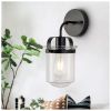 1-Light Wall Lamp with Clear Glass Shade, Modern Wall Sconce, Industrial Indoor Wall Light Fixture for Bathroom Living Room Bedroom Over Kitchen Sink