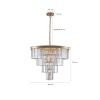 Contemporary Crystal Modern Chandeliers Crystal Ceiling Chandelier 4 Tier Golden Chandelier Lighting for Dining Room Living Room Bedroom (Bulbs Not In