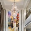 (Same as W1340102270/L5003) Gold Crystal Chandeliers,Large Contemporary Luxury Ceiling Lighting for Living Room Dining Room Bedroom Hallway