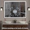 48x36 inch LED Bathroom Vanity Mirror Wall Mounted Adjustable White/Warm/Natural Lights Anti-Fog Touch Switch with Memory Modern Smart Large Bathroom