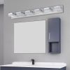 (Same as W1340110610/L2016) Modern 6-Light Chrome LED Vanity Mirror Light Fixture For Bathrooms And Makeup Tables