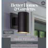 Better Homes & Gardens 7.5'H Modern Cylinder Outdoor Wall Sconce, Bronze Metal, Bulb Not Included