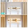 23.6 Inches Luxury Chandeliers Crystal Living Room Bedroom Decorative Lights Simple Modern Dining Room LED Lighting