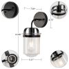 1-Light Wall Lamp with Clear Glass Shade, Modern Wall Sconce, Industrial Indoor Wall Light Fixture for Bathroom Living Room Bedroom Over Kitchen Sink