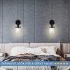 1-Light Wall Lamp with Clear Glass Shade, Modern Wall Sconce, Industrial Indoor Wall Light Fixture for Bathroom Living Room Bedroom Over Kitchen Sink