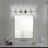 Modern Minimalist Bathroom Vanity Light, LED 5 Bulb Frosted Glass Shades, Wall Mounted Decorative Lighting Fixture