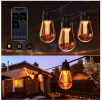 25-light 48ft Outdoor Plug-in Integrated LED Edison String Lights with Dimmer Timer, Bluetooth App Control