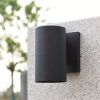 Better Homes & Gardens 7.5'H Modern Cylinder Outdoor Wall Sconce, Bronze Metal, Bulb Not Included