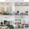 Modern Acrylic Ceiling Fan Light with Remote Control, Dimmable LED Chandelier, 6-Speed Adjustable, Quiet Motor, Flush Mount Design for Living Room