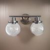 Bathroom Vanity Light Fixtures, 2-Light Black Wall Sconce Lighting Wall Lamp with Clear Glass Shade