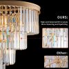 Contemporary Crystal Modern Chandeliers Crystal Ceiling Chandelier 4 Tier Golden Chandelier Lighting for Dining Room Living Room Bedroom (Bulbs Not In