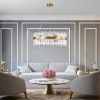 23.6 Inches Luxury Chandeliers Crystal Living Room Bedroom Decorative Lights Simple Modern Dining Room LED Lighting