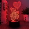 1pc 3D Night Light With Black Base; 5.35"x3.68"; Lovely Bear USB Atmosphere Desk Lamp; Decor For Kids Room And Bedroom