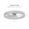 Modern Acrylic Ceiling Fan Light with Remote Control, Dimmable LED Chandelier, 6-Speed Adjustable, Quiet Motor, Flush Mount Design for Living Room