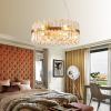 23.6 Inches Luxury Chandeliers Crystal Living Room Bedroom Decorative Lights Simple Modern Dining Room LED Lighting