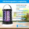 4 In 1 Bug Zapper Light Rechargeable Mosquito Zapper for Indoor Outdoor Waterproof Mosquito Killer Lamp with 3 Lighting Modes for Patio Yard Home