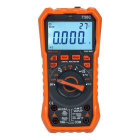 Professional Digital Multimeter 9999 Counts Multimetro for AC/DC Voltage Meter (Model: T58C, Color: As pic show)